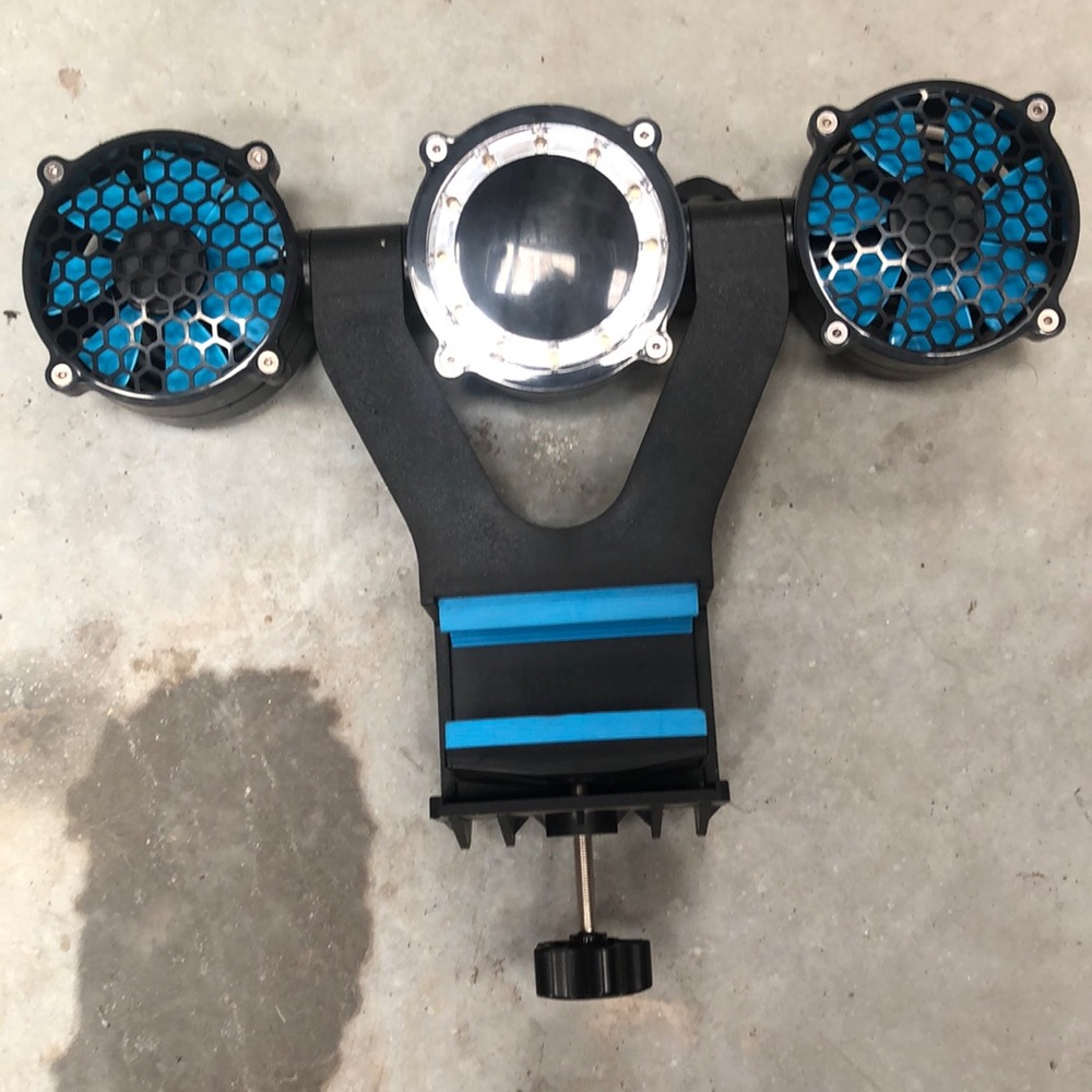 Sharper image light and fan